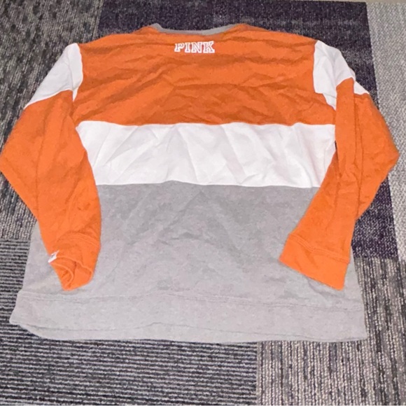PINK Victoria's Secret Orange and Gray Texas Sweatshirt - Picture 5 of 5